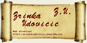 Zrinka Udovičić vizit kartica